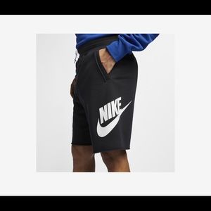Mens black Nike cut off shorts